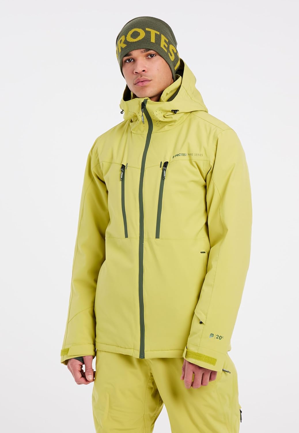 Protest Herren Ski- Und Snowboardjacke PRTTIMO 23 M Spiltpea green, M Spiltpea green