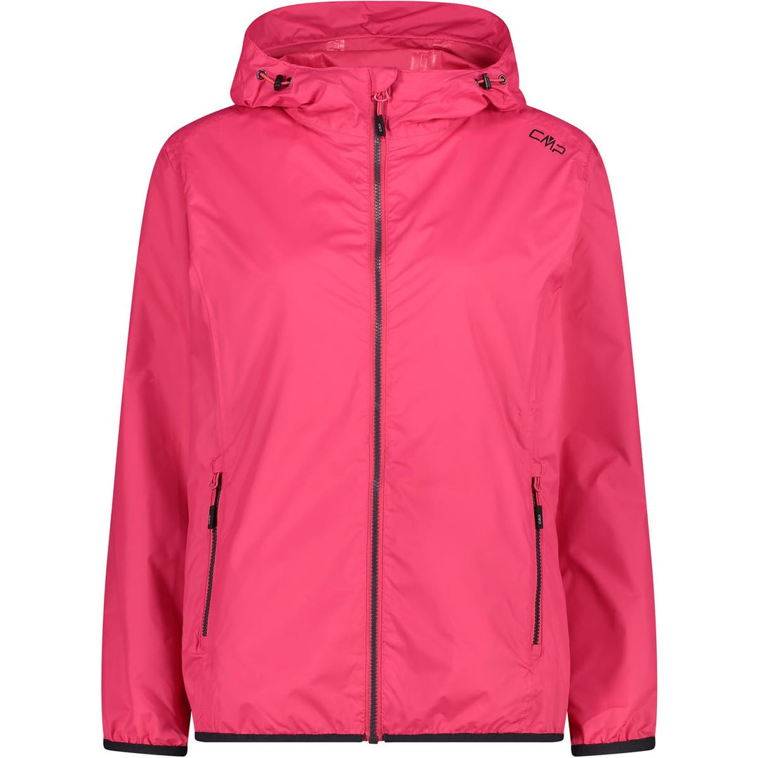 CMP Damen Damenjacke mit Regenkapuze WOMAN JACKET RAIN FIX HOOD 34 Erdbeere, 34 Erdbeere