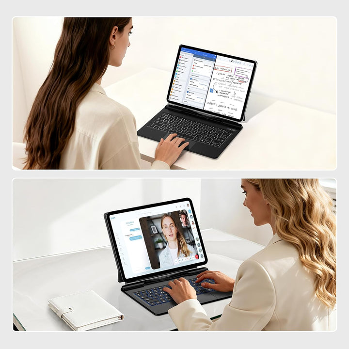 Bettdow für Samsung Galaxy Tab S10 FE+ 13,1" 2025 Tastatur Hülle, Schwebendes Magnetisches Design mi