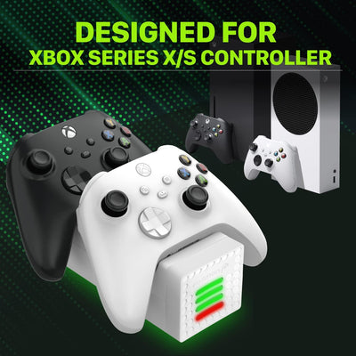 Fosmon Quad PRO 2 Ladestation Kompatibel Mit Xbox Series X/S Controllers (Nicht für Xbox One/360 /El