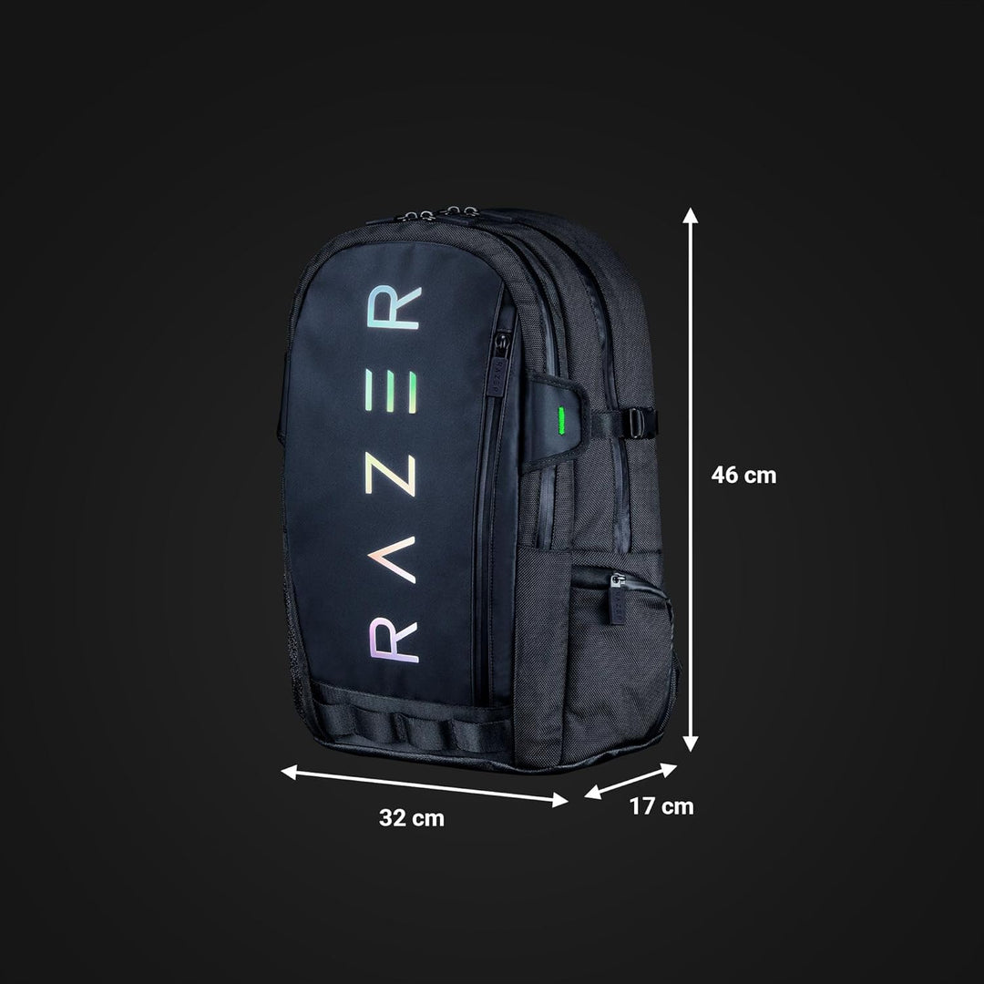 Razer Rogue V3 Backpack (15.6") - Kompakter Reise Rucksack (Fach für Laptop bis 15 Zoll, Abriebfest,