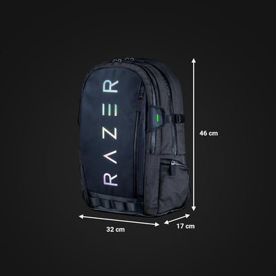 Razer Rogue V3 Backpack (15.6") - Kompakter Reise Rucksack (Fach für Laptop bis 15 Zoll, Abriebfest,