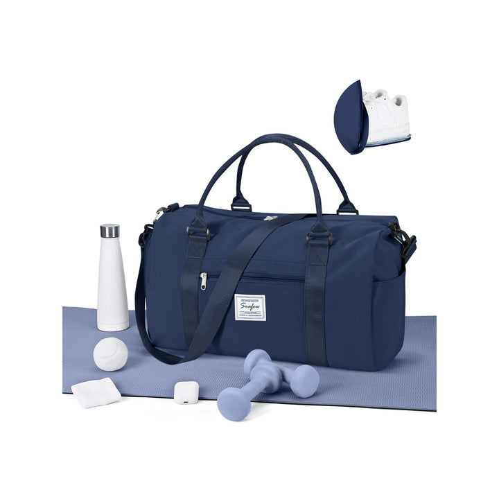 Sport Duffel Bag Damen Herren Sporttasche mit Schuhfach & Nassfach Reisetasche Handgepäck Tasche Spo