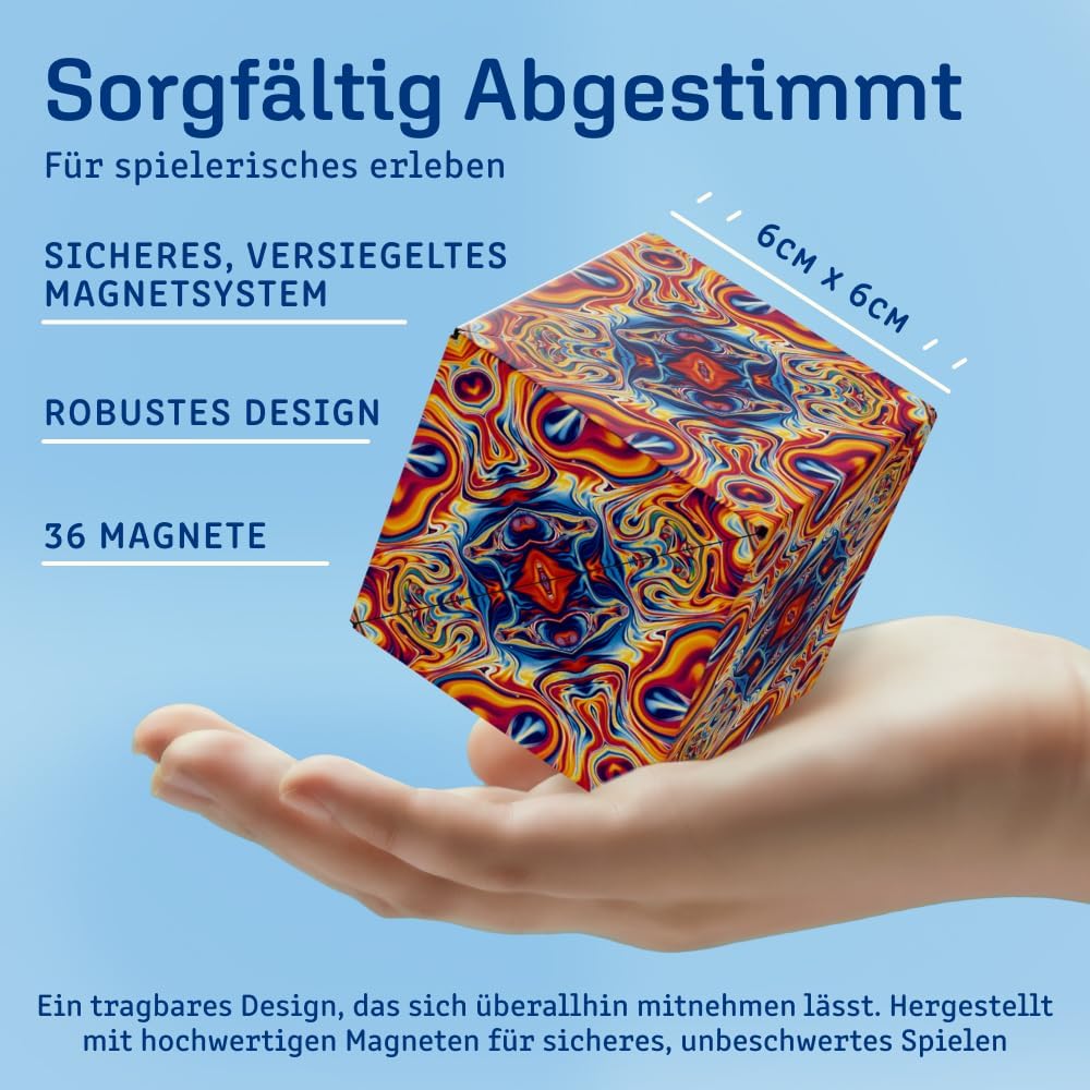 SHASHIBO Shape Shifting Box – Fidget Cube mit 36 Seltenerdmagneten – verwandelt sich in über 70 Form