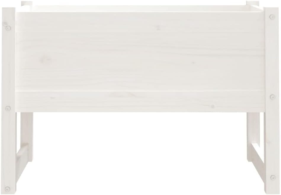 homiuse Pflanzkübel Weiss 78x40x52 cm Massivholz KieferHochbeet Blumentopf Gross PflanzküBel Gross A