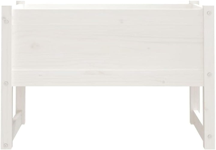 homiuse Pflanzkübel Weiss 78x40x52 cm Massivholz KieferHochbeet Blumentopf Gross PflanzküBel Gross A