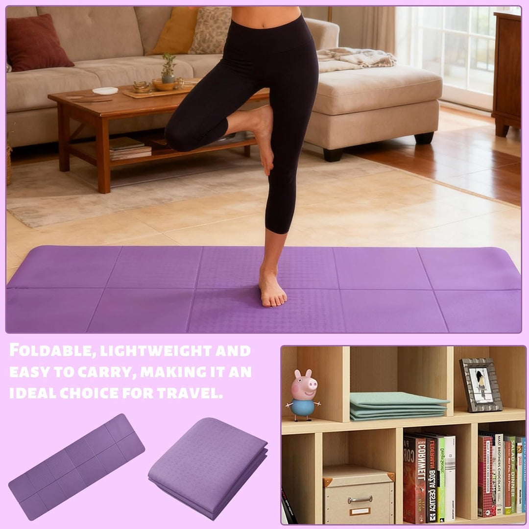 Faltbare Yogamatte Reise Leicht 183 x61x0.4 cm Reiseyogamatte Leicht Faltbar Tragbare Yoga Matte Rut