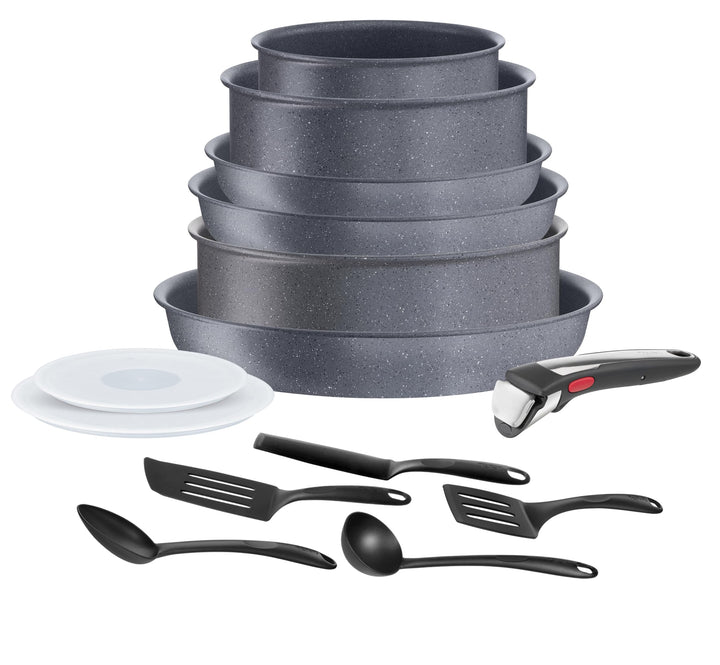 Tefal Ingenio L7669902 Kochgeschirr, 14-teilig, Induktion, Antihaftbeschichtung, stapelbar, spülmasc