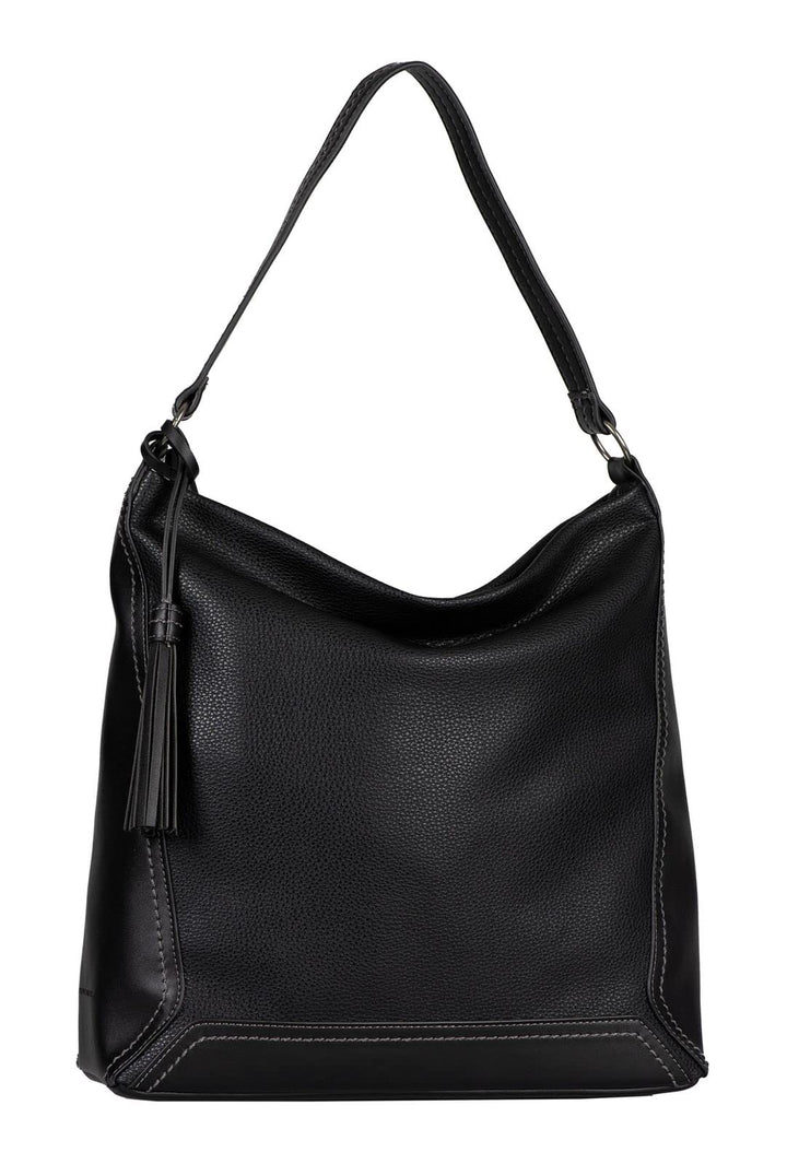 TOM TAILOR bags Isa Damen Hobo Bag Schultertasche Beige Einheitsgrösse Schwarz, Einheitsgrösse Schwa