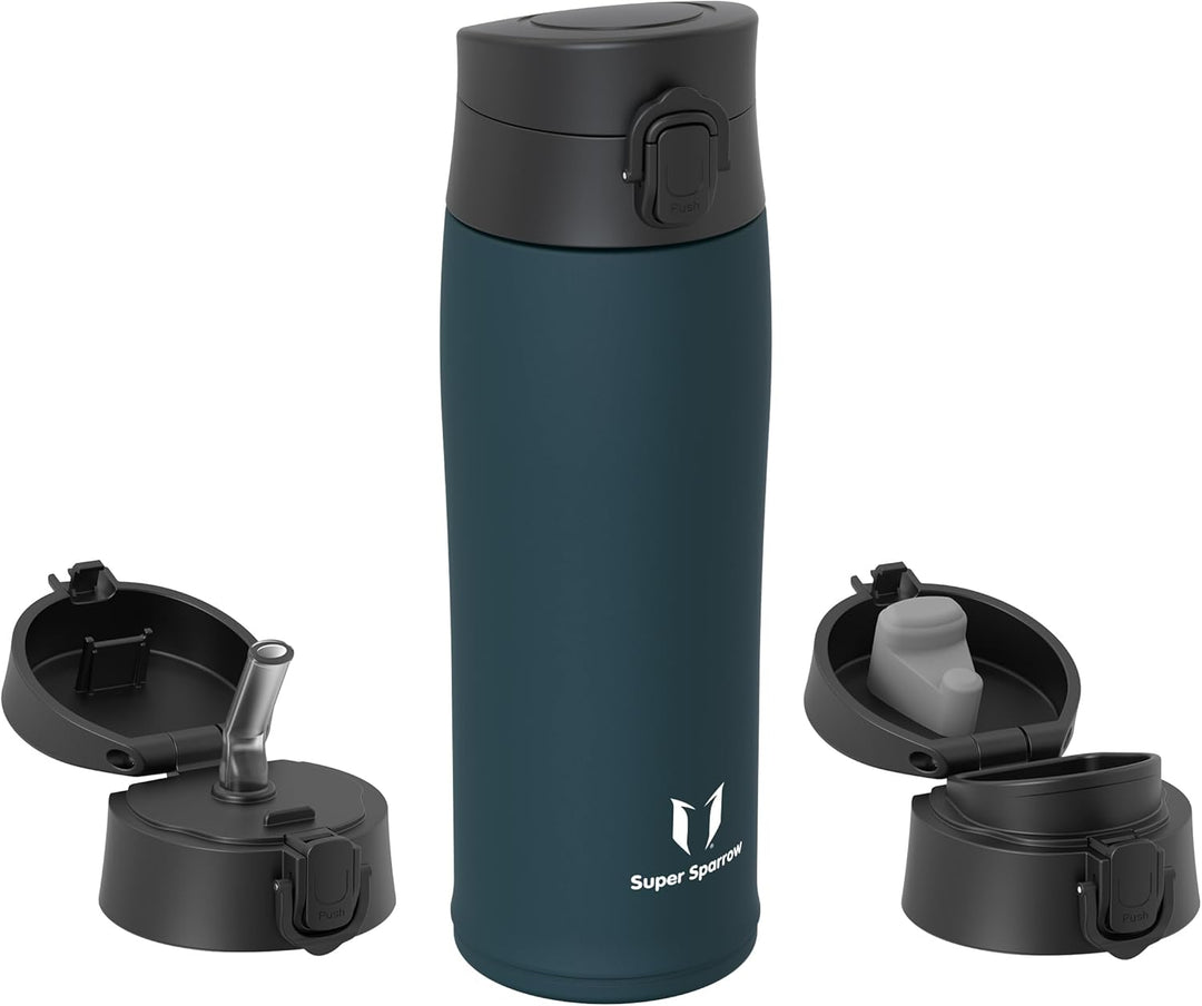 Super Sparrow Trinkflasche Edelstahl - Thermobecher - 350ml, 500ml, 750ml, 950ml - BPA-Frei Thermosf
