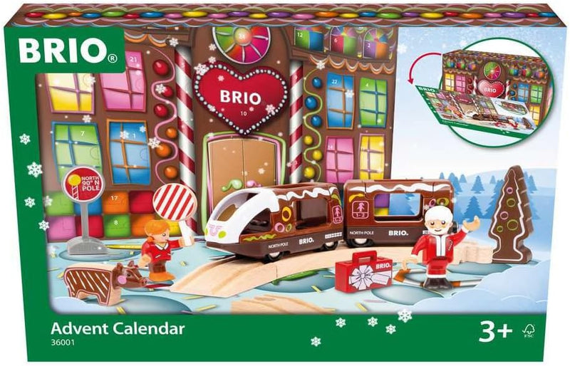 BRIO World 36001 Adventskalender 2022 - Weihnachtlicher Holzeisenbahn-Spass mit Einer Überraschung h