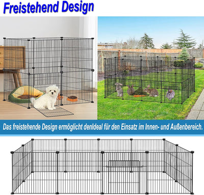 YRHome Freigehege Gittergehege für Kaninchen Hasen Meerschweinchen Käfig Gehege Kleintierkäfig inkl.