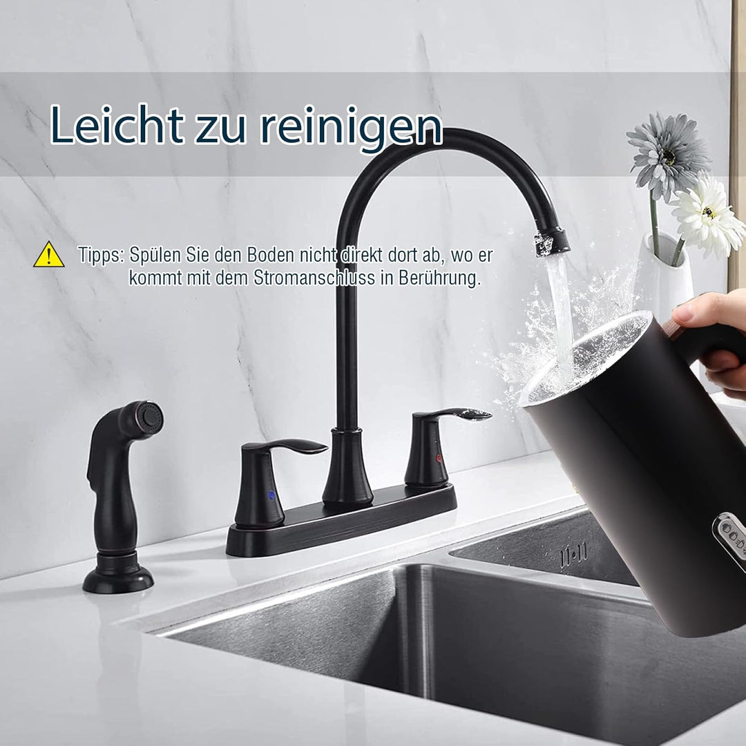 NESSGRAIM Elektrischer Milchaufschäumer 4-in-1 – Milchschäumer Elektrisch für heissen und kalten Mil