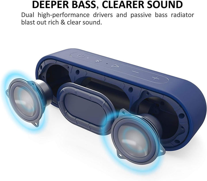 Tribit Bluetooth-Lautsprecher, XSound Go-Lautsprecher mit 16W lautem Klang und tieferem Bass, 24 Stu