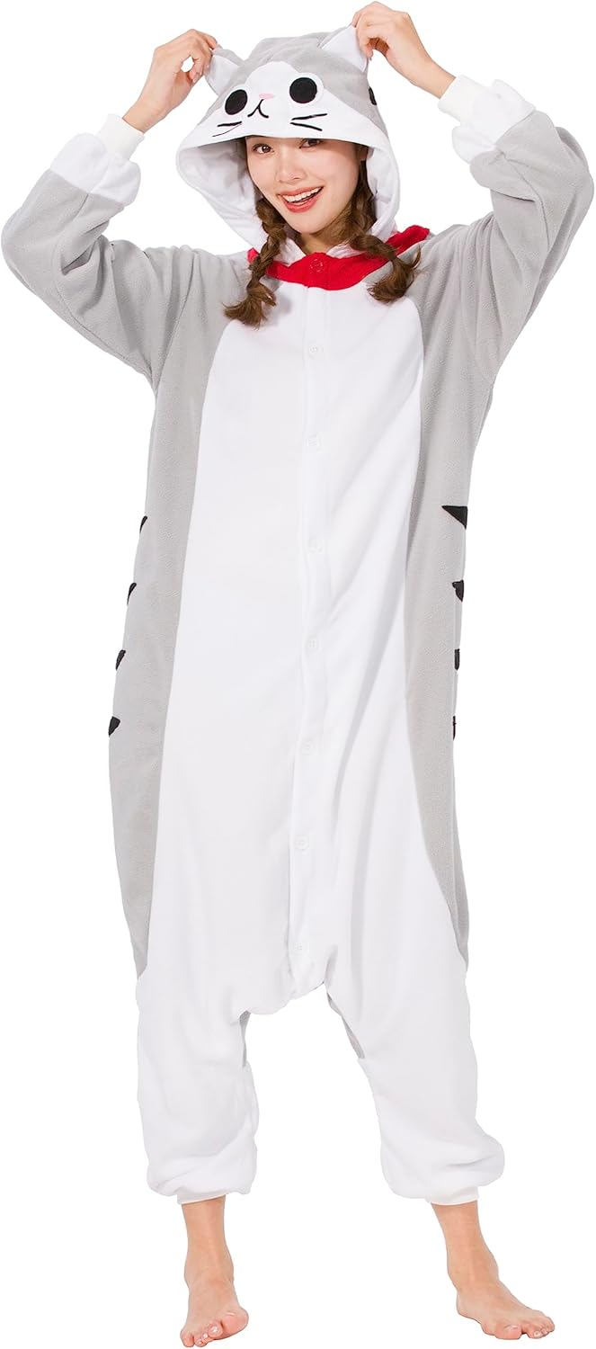 SimZoo Unisex Pyjamas Onesies Tiere Kostüm Cosplay Erwachsene Karneval Nachtwäsche Halloween Schlafa