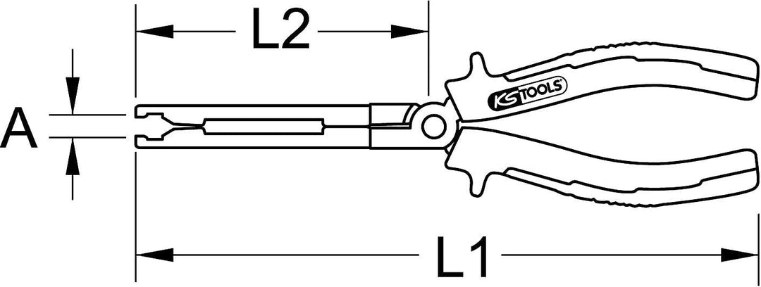 KS Tools 500.7330 Glühkerzenstecker-Zange, 265mm