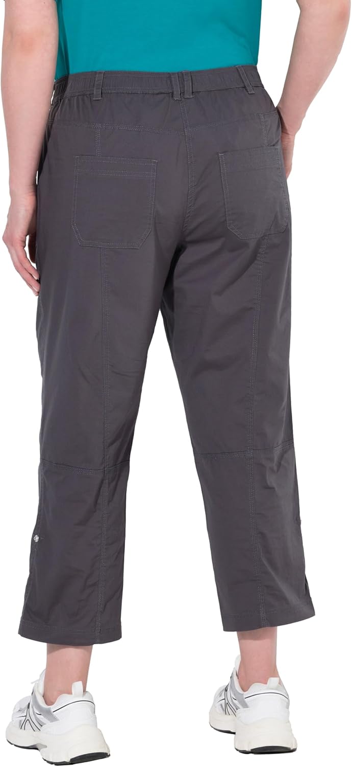 Ulla Popken Damen grosse Grössen Cargohose mit Krempelbein Hose 36W / 32L Graphitgrau, 36W / 32L Gra