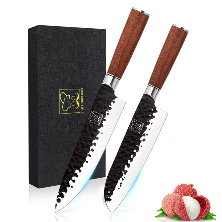 Küchenmesser-Set 2-teilig aus hochwertigem Kohlenstoff-Edelstahl für professionelle Küchenmesser mit