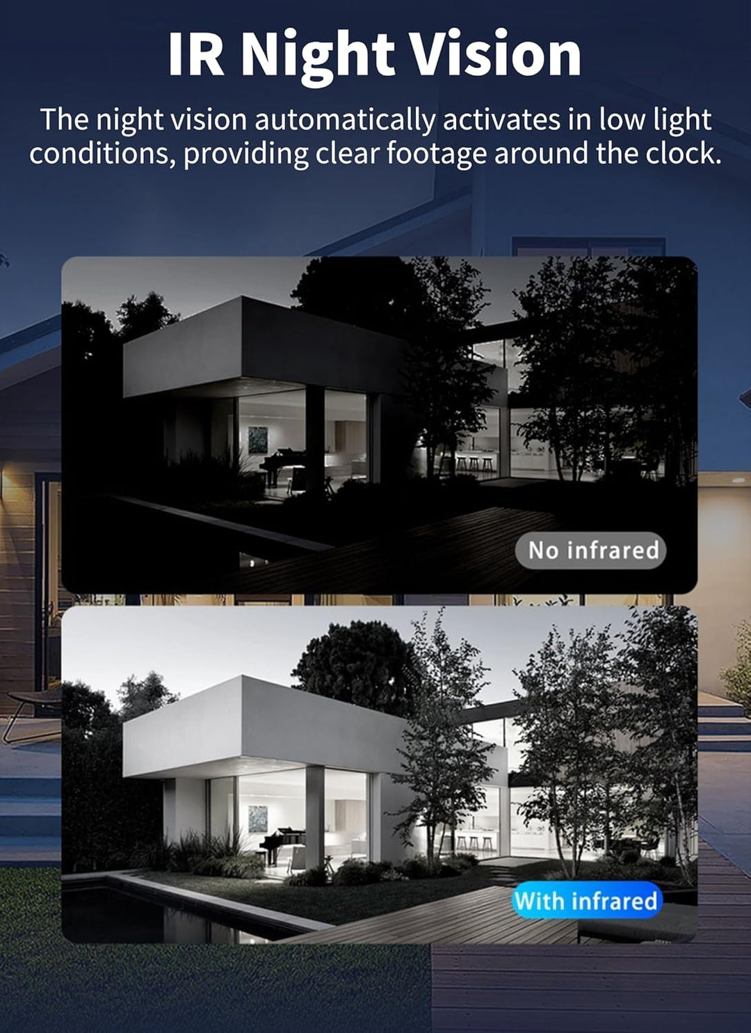 Diyeeni 1080P Kabellose Türklingelkamera, Full HD IR-Nachtsicht, PIR-Bewegungserkennung, 5G-WLAN-Ver