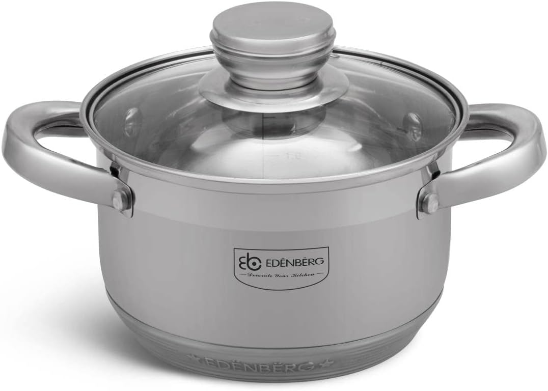 EDENBERG 12-teilig Induktion Kochtopfset Edelstahl Für Induktion