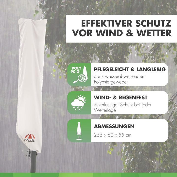 Doppler Gartenschirm Hülle Jack XL für Pendelschirm I Schutzhülle für Sonnenschirm mit max. Durchmes