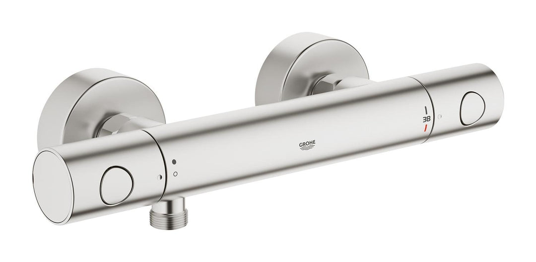 Grohe Grohtherm 1000 Cosmopolitan, Brause - Thermostat-Brausebatterie, DN 15, 34065DC2 Supersteel Oh