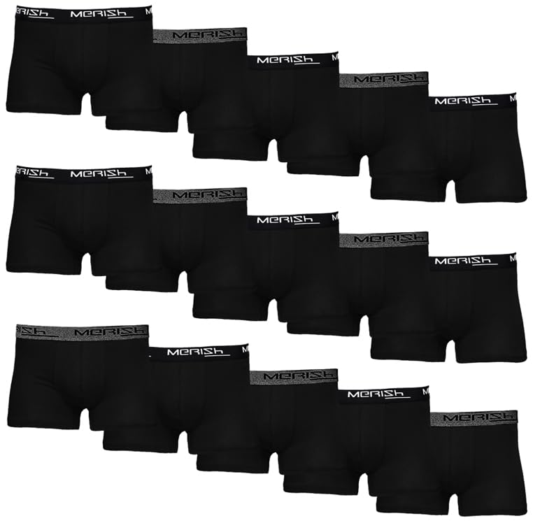 MERISH Boxershorts Herren 6-er /10-er / 15-er Pack S-5XL Unterwäsche Unterhosen Männer Men Retroshor