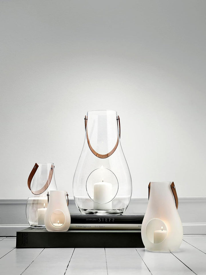 Holmegaard Laterne H25 cm Design with Light aus mundgeblasenem Glas, klar Klar H25 cm, Klar H25 cm