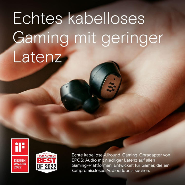 EPOS GTW 270 Kabellose Hybrid-Gaming Bluetooth Kopfhörer In Ear, USB-C-Dongle, Geräuschreduzierend,