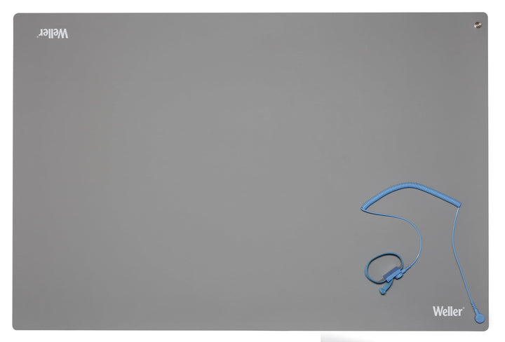 Weller T0051403799 Antistatische ESD Premium Tisch-Lötmatten Set, Grauer Lötmattensatz Grey Solderin
