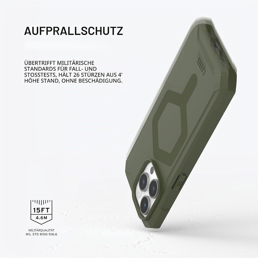 URBAN ARMOR GEAR Essential MS Case kompatibel mit Apple iPhone 15 Pro Max Hülle [50% recyceltes Mate