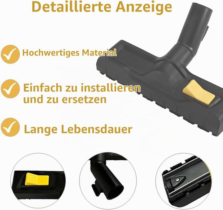Bodendüse kompatibel mit Kärcher WD3 WD4 WD5 WD6 – 35mm Staubsauger Bodendüse Ersatz, Trockensaugdüs