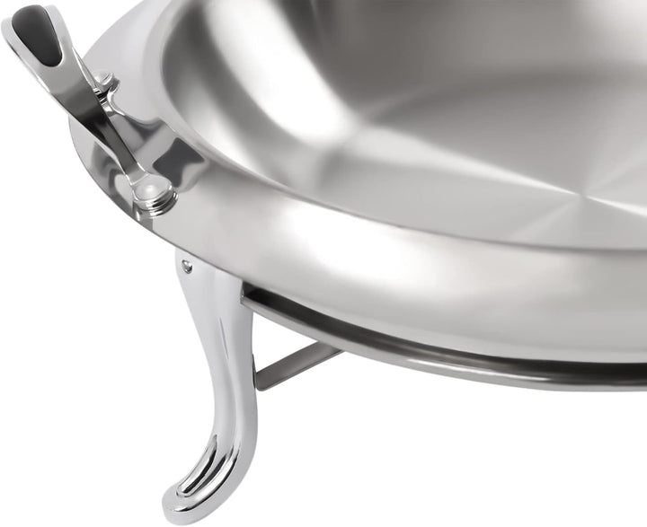 Professionelle Chafing Dish Edelstahl Speisenwärmer rund Catering Buffets Besteck Profi Behälter Ede