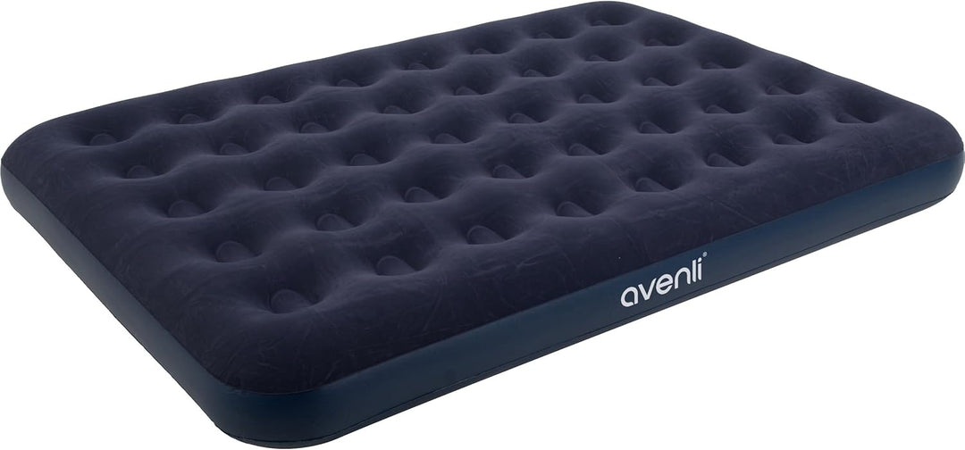 Avenli Camping Luftmatratze für 2 Personen 191x137x22 aufblasbare Matratze Luftbett blau