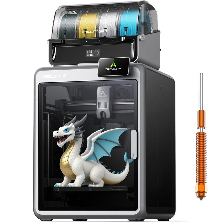Creality K2 Combo (A) 3D-Drucker, Mehrfarbig mit CFS, bis 600 mm/s Hochgeschwindigkeitsdruck, AI-Kam