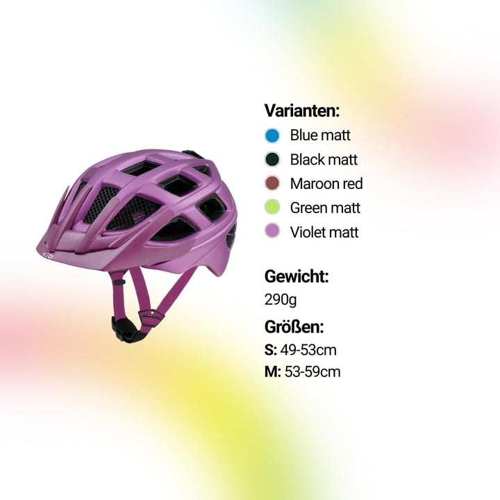 Kailu Kinder Fahrradhelm mit LED-Rücklicht, Reflektor, Flexible Grösseneinstellung Jungen Mädchen Vi