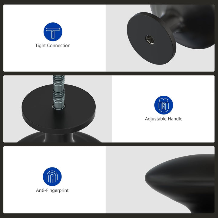 LONTAN 20 Stück Küchenknöpfe Schwarz Möbelknöpfe Schwarz Schrankknöpfe Modern Türknopf Schwarz Schub