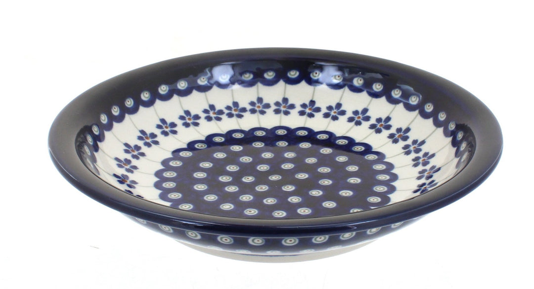 Blue Rose Pottery Original Bunzlauer tiefer Teller/Suppenteller/Essteller Ø22.5 cm, H=4.5cm, V=0,5 L