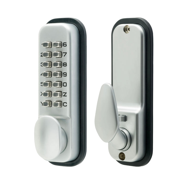 Sterling Digitales Türschloss mit 10 Druckknöpfen, Silber, S2235V Chrom Seidenglänzend Standard-Vers