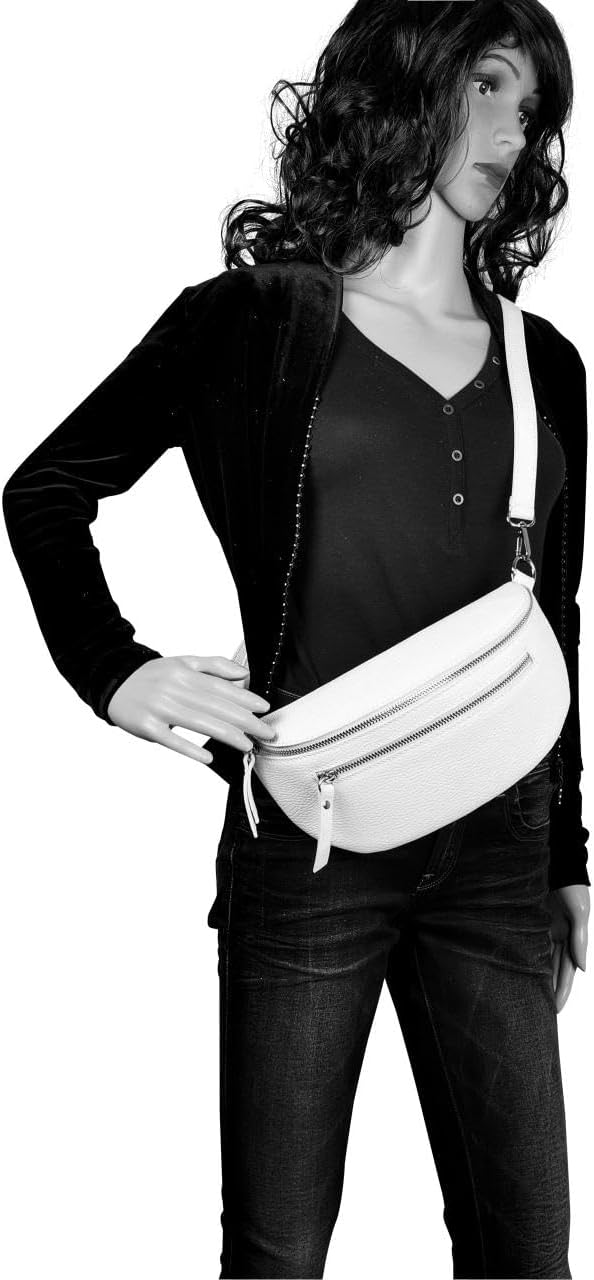 AmbraModa GLX2 - Damen Herren Unisex kleine Hüfttasche Gürteltasche Bauchtasche Umhängetasche aus Ec