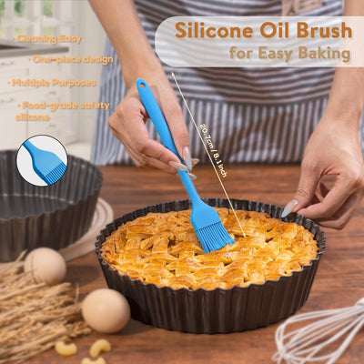 Highkit Tarteform mit Hebeboden 24 cm Quicheform Hoher Rand, Apple Pie Form, Antihaftbeschichtete Qu