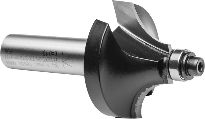 ENT 09898 Viertelstabfräser HW, Schaft (S) 12 mm, Durchmesser (D) 36,7 mm, NL 19 mm, R 12 mm, SL 40