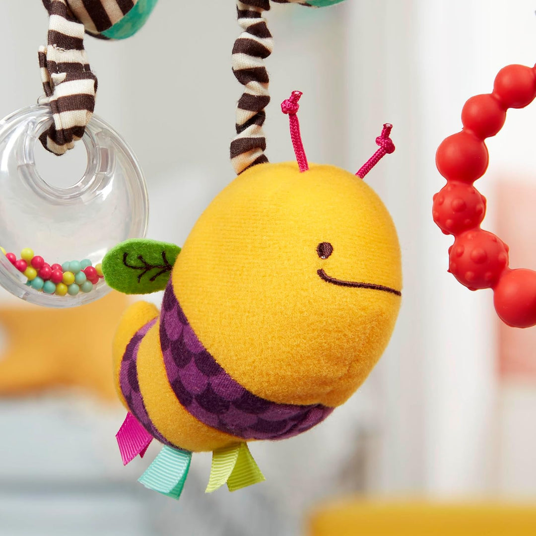 B. toys Baby Spielzeug Kinderwagenkette mit Beissring, Kuscheltier Biene und Rassel – Kinderwagen Zu