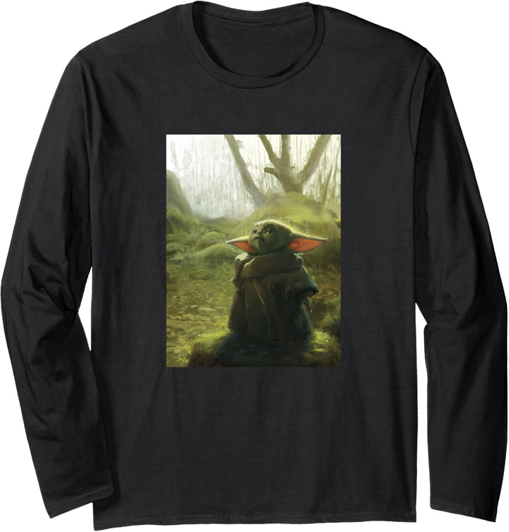 Star Wars: The Mandalorian The Child Illustration Poster Langarmshirt