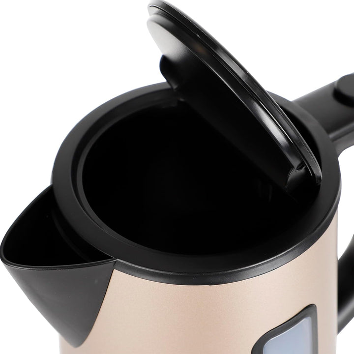 EMERIO Wasserkocher doppelwandiges Cool-Wall Gehäuse | 1.7L | Satin Edition | 2200W | Auto Off | Übe