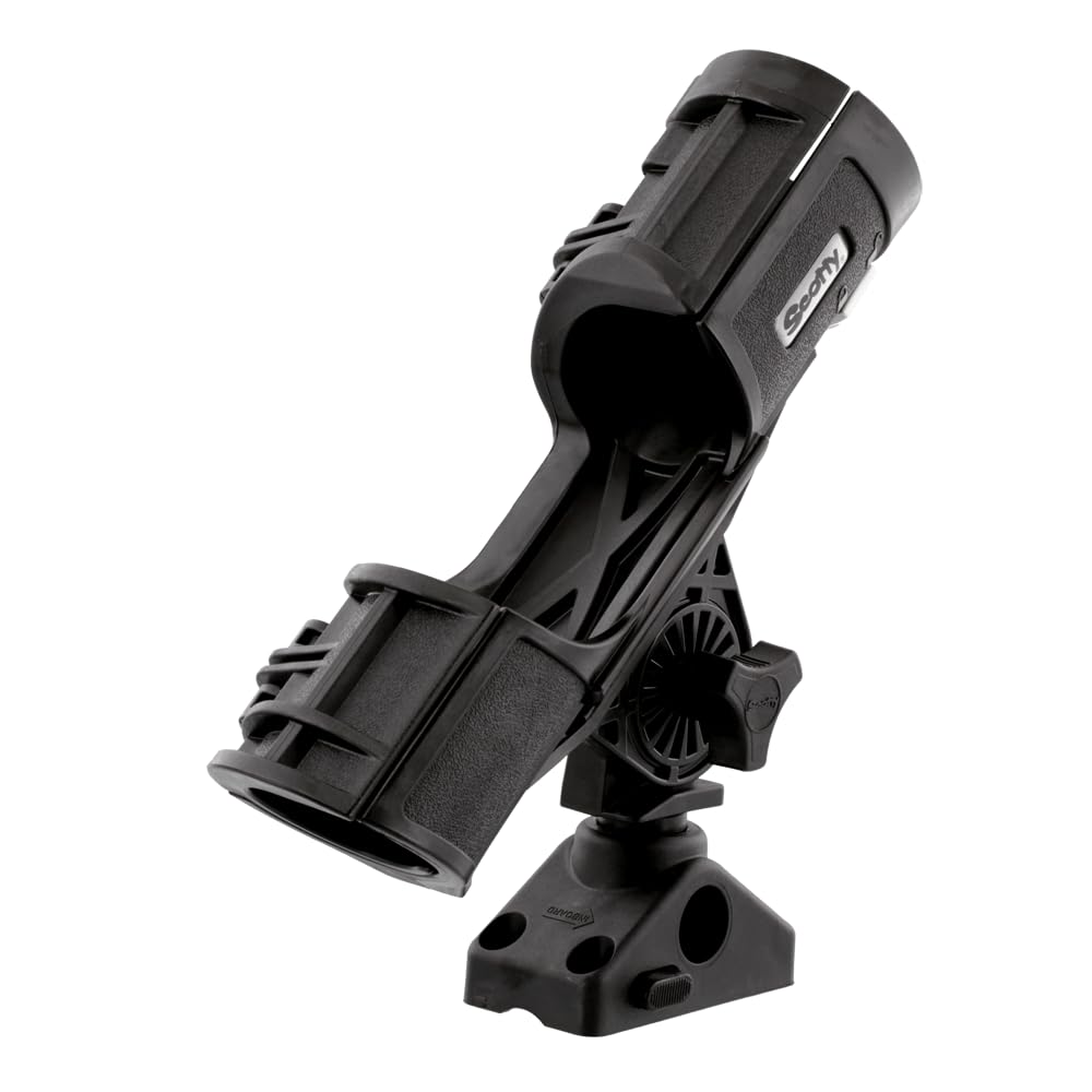 Scotty Orca Angelrutenhalter mit 241L Seitendeck-Halterung, Schwarz