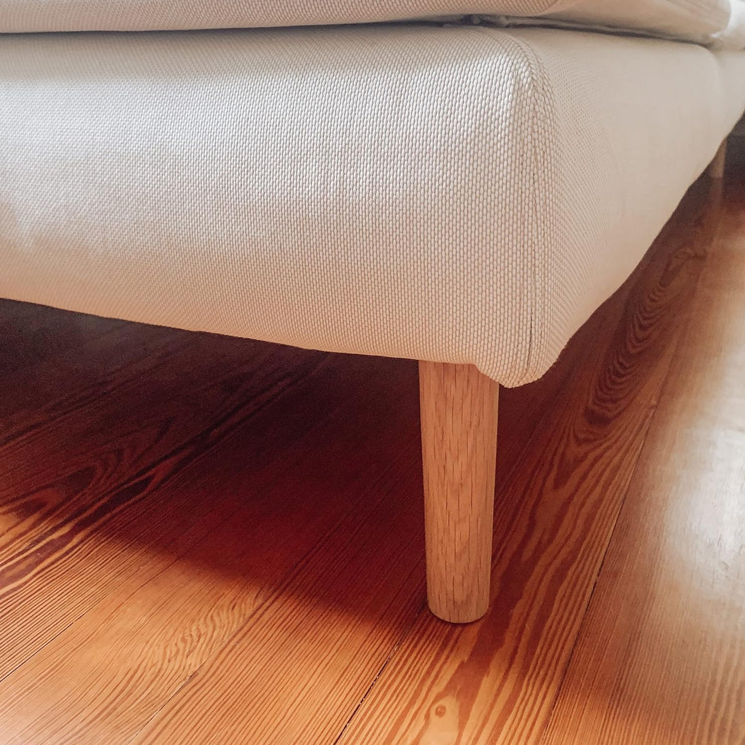 Natural Goods Berlin 4X Fusion Legs Möbelfüsse Set | Sofabeine Massivholz Eiche Schrankfuss | M8 Gew