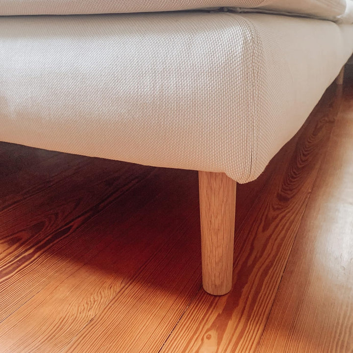 Natural Goods Berlin 4X Fusion Legs Möbelfüsse Set | Sofabeine Massivholz Eiche Schrankfuss | M8 Gew