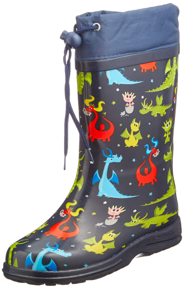 Beck Jungen Drachen Gummistiefel 21 EU Blau, 21 EU Blau