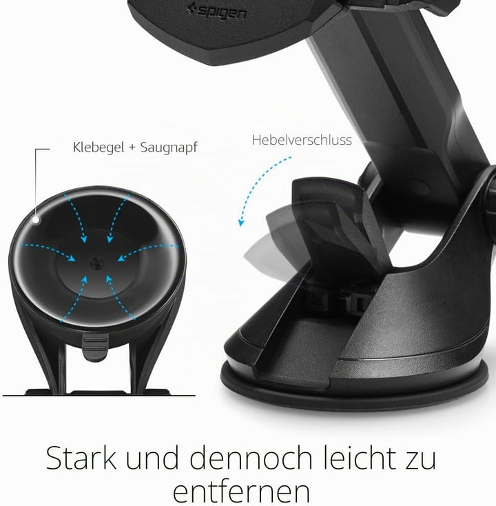 Spigen Kuel TS35(AP12T),Handyhalterung Auto,360 Grad,Ein Hand Bedienung,für Windschutzscheiben und A